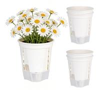 Self Watering Plant Pots - Indoor Flower Planter Set | Automatic Irrigation Container System, Modern Decorative Indoor Gardening Pots Collection, Efficient Moisture Control Design Promote Healthy Root