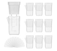 Self Watering Plant Pots - Indoor Mini , 10 Piece Set with Water Reservoir for Easy Hydration, Transparent Containers with Root Visibility, Plant Accessories, Bedroom Living Room Propagation U