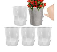 Self Watering Pots | 5 Pieces Plant Pot with Tray | Home allowing clear root observation, which enhances care-adjustment visibiliPlanter Set | for Home Garden Indoor Balcony Outdoor Porch Patio Window