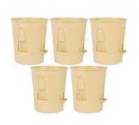 Self Watering Pots | 5 Pieces Plant Pot with Tray | Home Cactus allowing clear root observation, which enhances care-adjustment visibilitSet | for Home Garden Indoor Balcony Outdoor Porch Patio Window