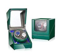 Self Winding Watch Winders for 2 Watches with Quiet Motor and Wood Shell Battery Powered Or AC Adapter 5 Rotation Modes Single Or Double Bedroom Accessories