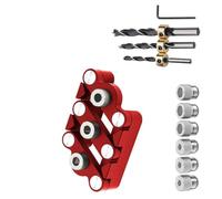 SelfCentering - Jauge de poinçonnage pour le travail du bois - Guide de perçage en alliage d'aluminium - Alignement précis - Localisateur de centrage automatique