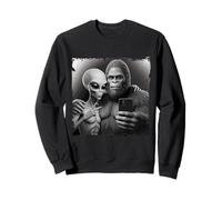Selfie Alien et Bigfoot, Monstre cryptique Amusant Sweatshirt