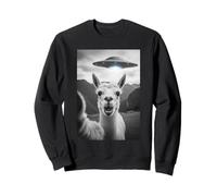 Selfie Alpaga avec UFO - Humour Sci FI Animal Sweatshirt