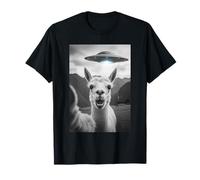 Selfie Alpaga avec UFO - Humour Sci FI Animal T-Shirt