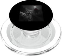 Selfie Amusant avec Un Chat effrayé et surpris pour Halloween, Mothman Cryptid PopSockets PopGrip pour MagSafe