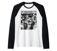 Selfie Amusant du dernier Jour d'école des Vacances d'été avec Un Chat Maine Coon Manche Raglan