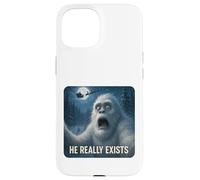 Selfie Amusant d'un yéti avec Le traîneau du Père Noël et se Coque pour iPhone 15