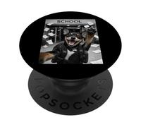 Selfie Amusant pour l'été - Pinscher Miniature - Dernier Jour d'école PopSockets PopGrip Adhésif