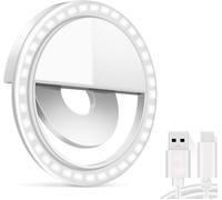 Selfie Anneau Lumière, 36 LED Selfie Ring Light, 3 Niveaux de luminosité réglable et Rechargeable USB,Lumière de Nuit pour iPhone Smartphon Samsung Photographie