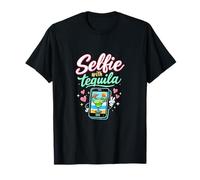 Selfie avec Tequila Margarita téléphone fête Blague T-Shirt