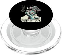 Selfie avec Un Chat Effrayant Extraterrestre PopSockets PopGrip pour MagSafe