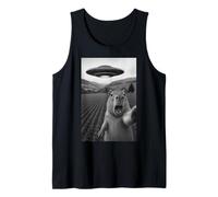 Selfie Capybara drôle avec OVNI extraterrestre pour hommes, femmes, enfants Débardeur