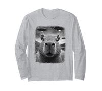 Selfie Capybara en détresse d'OVNI avec Un Dicton Manche Longue