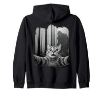 Selfie Chat avec Bigfoot Sasquatc Croyez aux Cryptids Sweat à Capuche