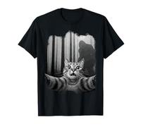 Selfie Chat avec Bigfoot Sasquatc Croyez aux Cryptids T-Shirt