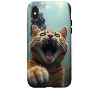 Selfie Chat avec Dinosaure - Panique Jurassique Coque pour iPhone X/XS