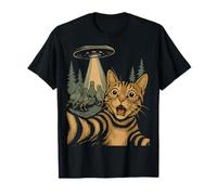 Selfie chat avec OVNI et pigeons télécommandés Sci-Fi Meme T-Shirt