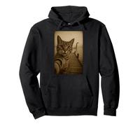 Selfie chat drôle avec monstre du Loch Ness - Style vintage Sweat à Capuche