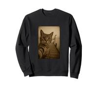 Selfie chat drôle avec monstre du Loch Ness - Style vintage Sweatshirt