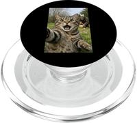 Selfie Chat surpris drôle effrayé, Pâques Sasquatch Bigfoot PopSockets PopGrip pour MagSafe