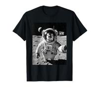Selfie d'astronaute de Pingouin sur la Lune Amant drôle de T-Shirt