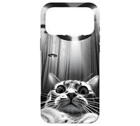 Selfie de Chat avec OVNI | OVNIS et Chat drôles Coque pour iPhone 17 Pro Max