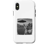 Selfie de Chat Devon Rex en détresse par Un OVNI avec Une Coque pour iPhone X/XS