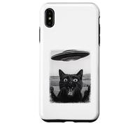 Selfie de Chat Noir en détresse d'OVNI avec Un Animal de Coque pour iPhone XS Max