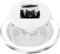 Selfie de Chat Noir en détresse d'OVNI avec Un drôle d'amant PopSockets PopGrip pour MagSafe