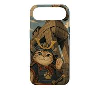 Selfie de Chat Samouraï avec Cheval de Troie Art Ukiyo-e Coque pour iPhone Air