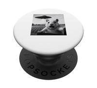 Selfie de Hamster OVNI avec Un Dicton Cool d'extraterrestre PopSockets PopGrip Adhésif