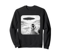 Selfie de Pingouin avec Un OVNI Extraterrestre Pingouin Sweatshirt