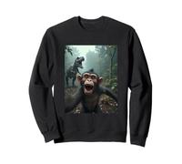 Selfie de Singe avec Un Dinosaure - Jurassic Mayhem Sweatshirt