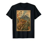 Selfie de Tarsier au Volcan Mayon Art Sumi-e Mignon T-Shirt