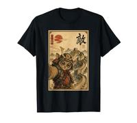 Selfie de Tarsier Samouraï à la Grande Muraille Art Ukiyo-e T-Shirt
