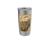 Selfie de Tarsier sur les Canaux de Venise Art Sumi-e Mignon Gobelet isotherme en acier inoxydable double paroi