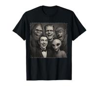 Selfie d'halloween avec Dracula Frankenstein, Un Extraterrestre Bigfoot, Un Loup-Garou T-Shirt