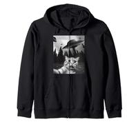 Selfie drôle de Chat avec des OVNIS Sweat à Capuche