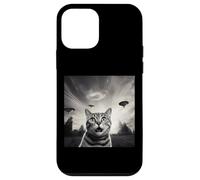 Selfie drôle de Chat avec OVNI Coque pour iPhone 12 Mini