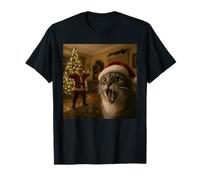 Selfie drôle de Chat avec Père Noël Merry X-Mas T-Shirt