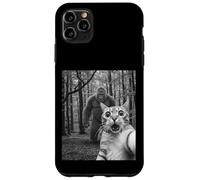 Selfie drôle de Chat surpris avec Sasquatch Bigfoot Coque pour iPhone 11 Pro Max