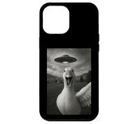 Selfie drôle d'oie avec OVNI Extraterrestre pour garçons, Hommes, Femmes, Enfants Coque pour iPhone 12 Pro Max