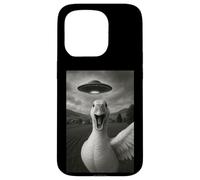 Selfie drôle d'oie avec OVNI Extraterrestre pour garçons, Hommes, Femmes, Enfants Coque pour iPhone 15 Pro