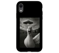 Selfie drôle d'oie avec OVNI Extraterrestre pour garçons, Hommes, Femmes, Enfants Coque pour iPhone XR