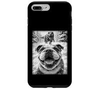 Selfie d'un Bouledogue poursuivi par TreX avec Un Dinosaure Coque pour iPhone 7 Plus/8 Plus