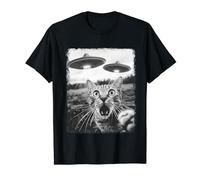 Selfie extraterrestre extra-terrestre UFO Tabby Cat T-Shirt