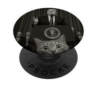 Selfie Feline President Tramp Powerplay PopSockets PopGrip Adhésif