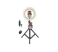 Selfie Kit U25F Ring Light Anneau Lumineux sur pieds Lampe LED - 3 Modes d'éclairage avec télécommande Bluetooth
