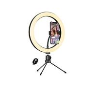 Selfie Kit U25T Ring Light Anneau Lumineux TRIPOD Lampe LED - 3 Modes d'éclairage avec télécommande Bluetooth